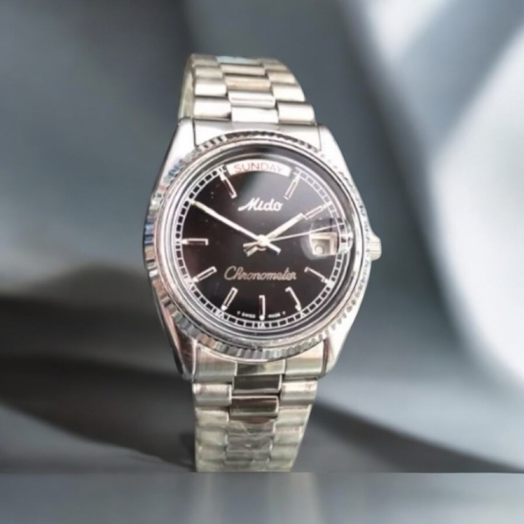 [CODJam tangan mekanis otomatis vintage mido Chronometer stanlis stell Automatic W...