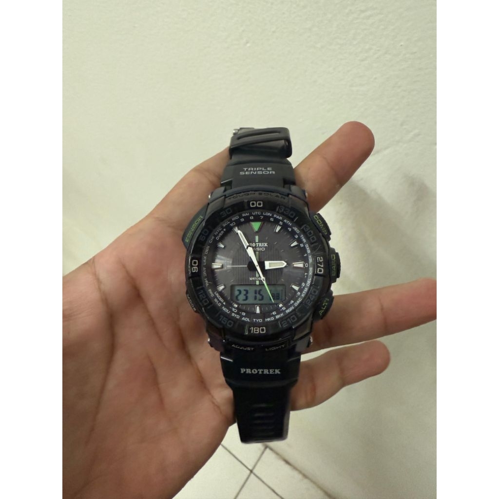 Casio Protrek PRG - 550 Tough Solar ANADIGI Triple Sensor