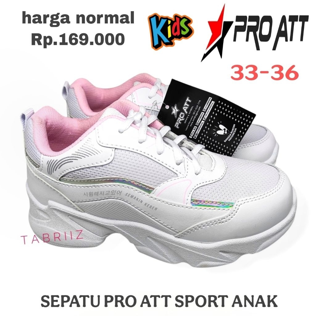 BARU Sepatu PRO ATT ANAK SPORT Sepatu Olahraga Anak Perempuan Sepatu lari jogging Anak Cewek Sepatu 