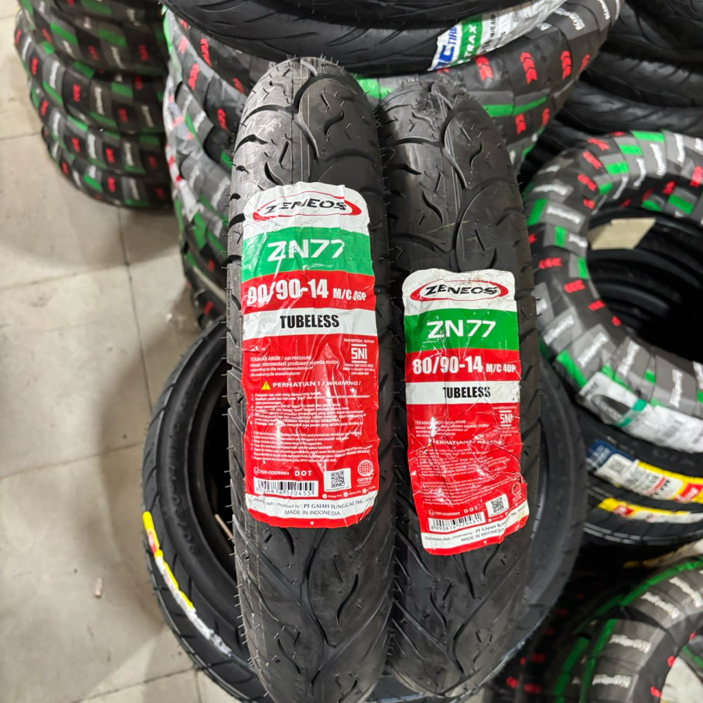 BAN LUAR ZENEOS ZN77 80/90-90/90 RING 14 TUBELESS