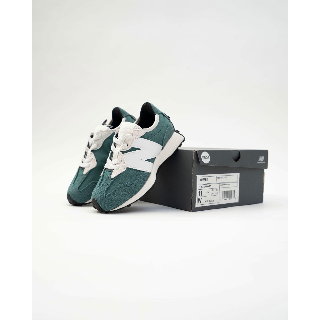 Sepatu Sneakers Casual / New Balance 327 Kids - Green Spruce with White