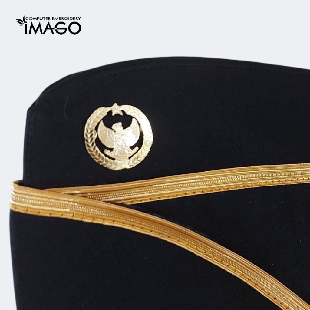 Pin Bivakmut Kemenimipas Logam Emblem Topi Kemenimipas