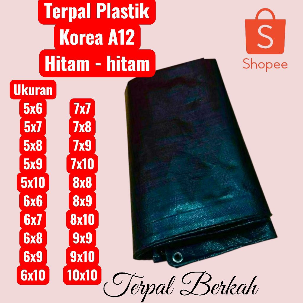 Terpal Plastik Hitam - Hitam A12 Berbagai Ukuran