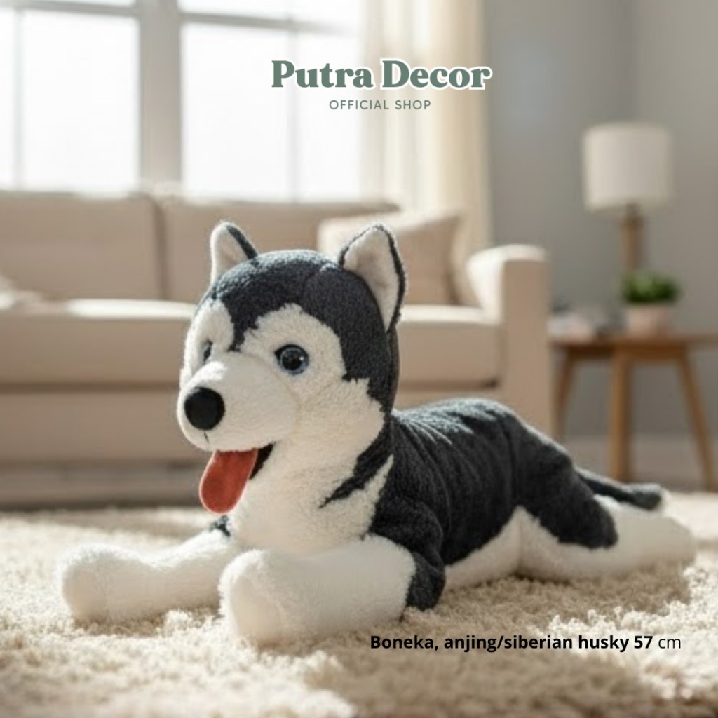 terbaru SWITZERLAND Boneka mainan anak anjing husky 57CM
