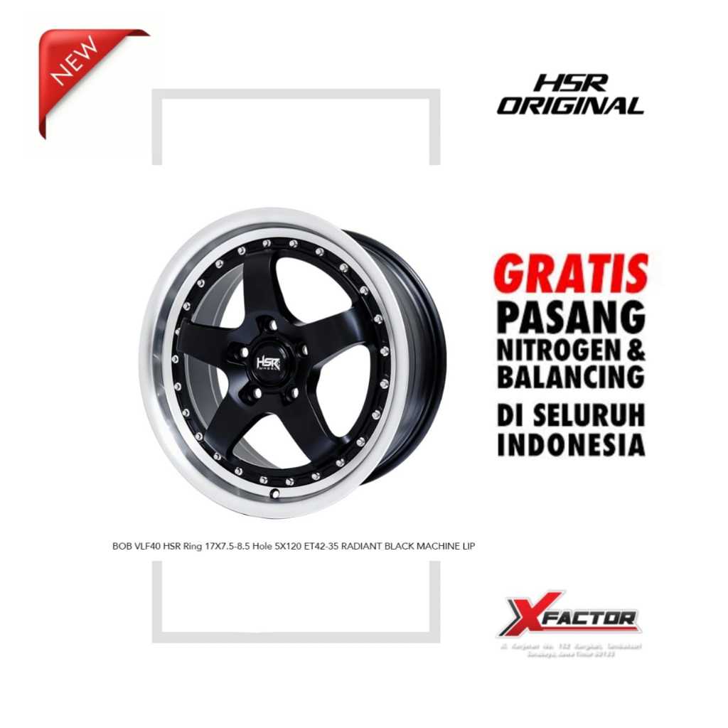 VELG MOBIL R17 HSR BOB VLF40 HSR R17X7,5/8,5 H 5X120 ET42/35 RBML
