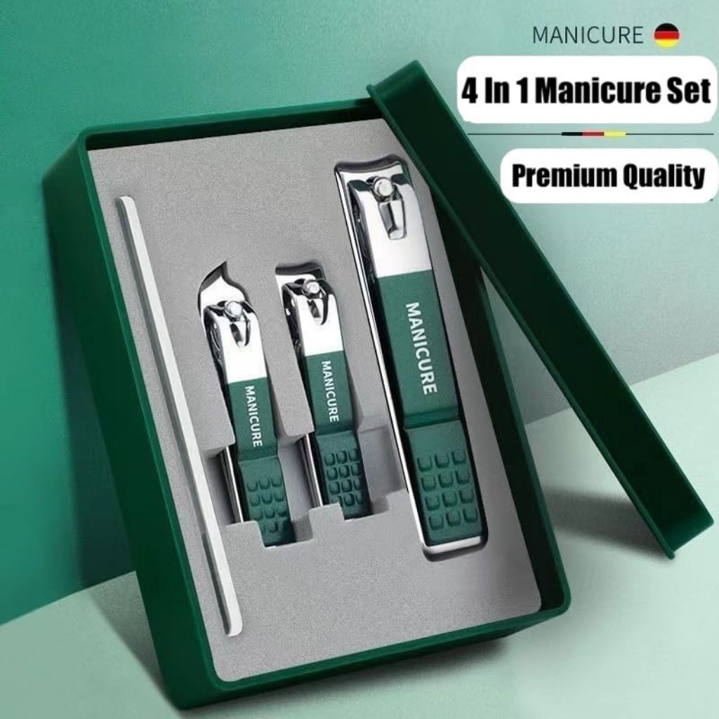 Gunting Kuku Set Isi 4 Premium - Manicure Set Premium 4in1 Free Box - Alat Perawatan Gunting Kuku Pr