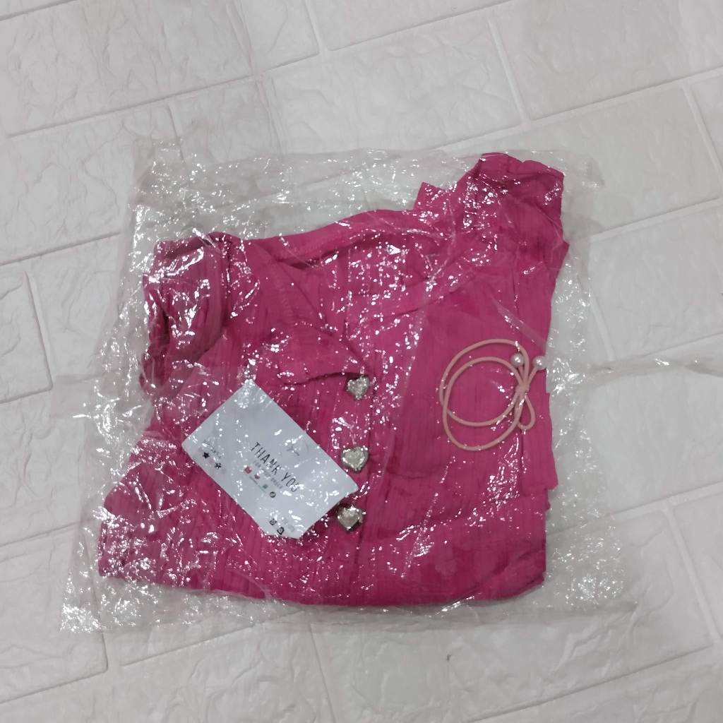 Baju Wanita Lengan Pendek Warna Pink