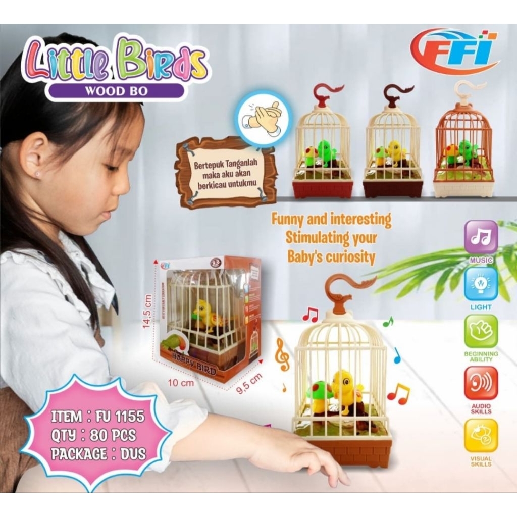MAINAN  BURUNG DALAM SANGKAR HEARTFUL BIRD