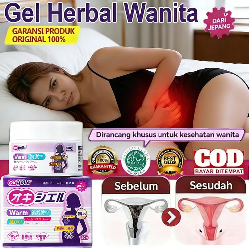 Oxyelle Gel Hangat Perut Rileks, Aktivitas Lancar/Hangat untuk Perawatan Harian/Nyaman Saat Haid