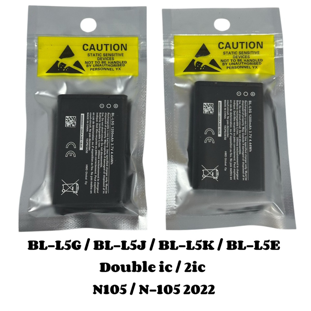 Nokia N105 New BL-L5G BL-L5J BL-L5K BL-L5E Baterai Rechargeable Bl-Li-Ion SLIM 800mAh 3.7V