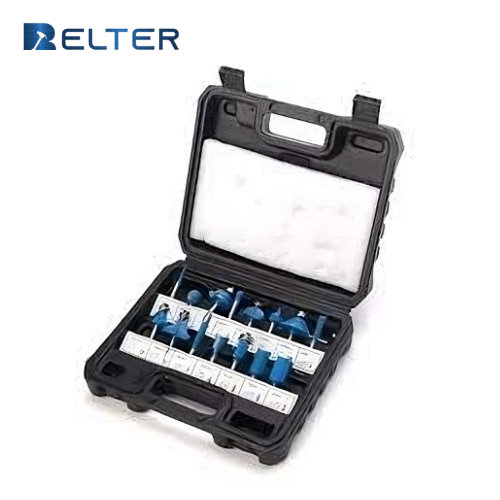 BELTER Mata Profil Kayu 1/4 Set 12Pcs Router Bits Set 6.35MM