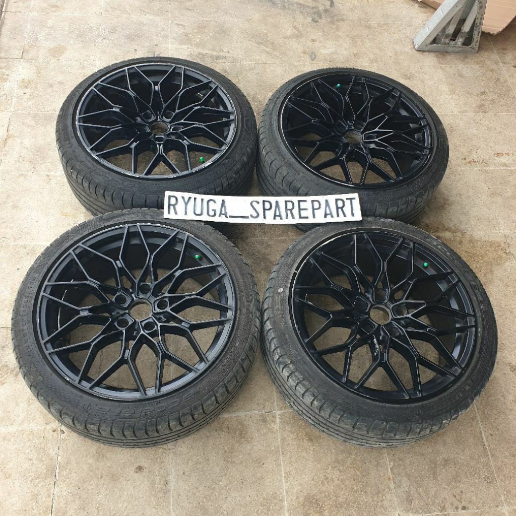 velg HSR original ring 19 depan 19x8,5 belakang 19x9,5 PCD 5x120 ET 35 ban ukuran 245x40 R19 made in