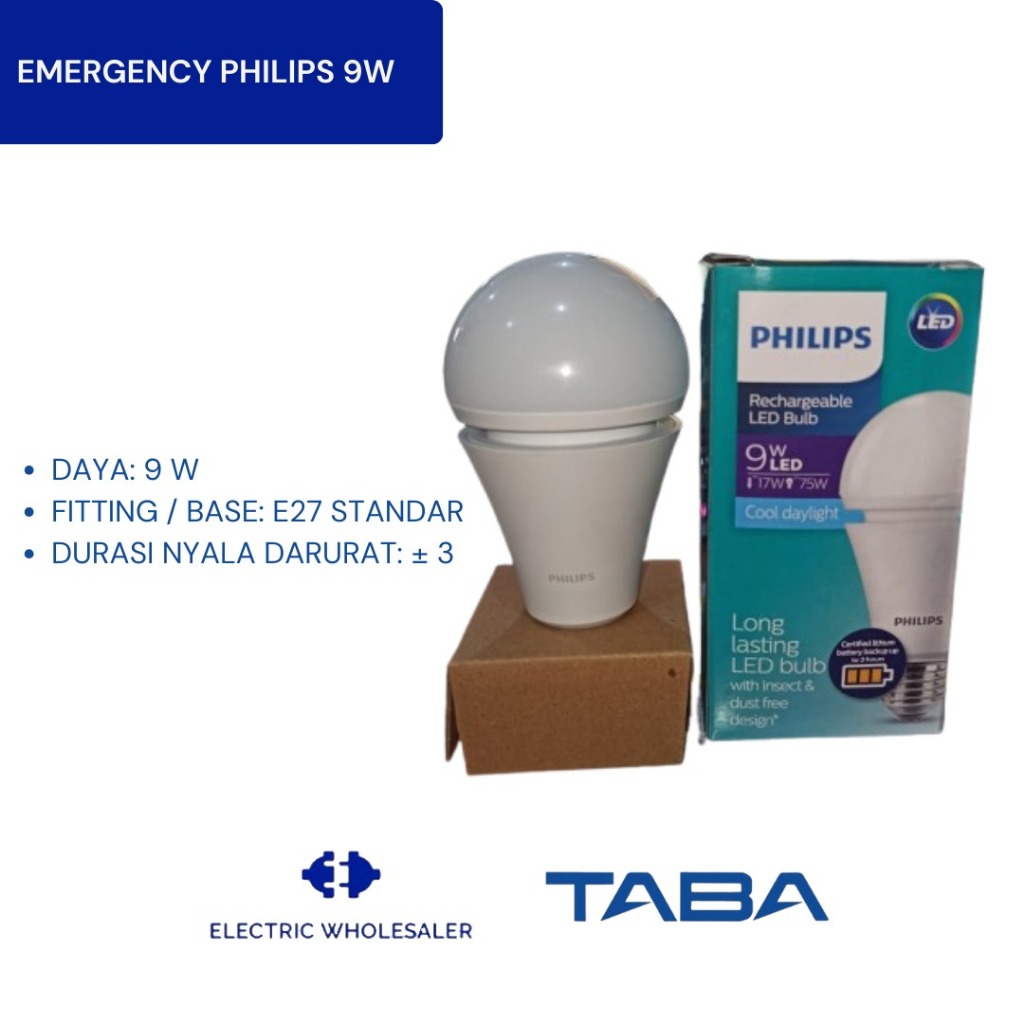 PHILIPS LED EMERGENCY 9W WHITE