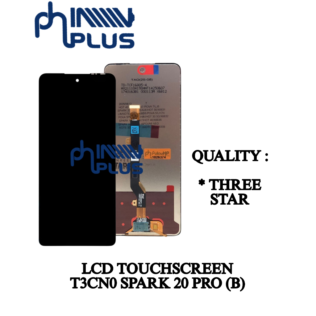 PH PLUS _ SBY Lcd Touchscreen Tecno Spark 20 Pro Fullset