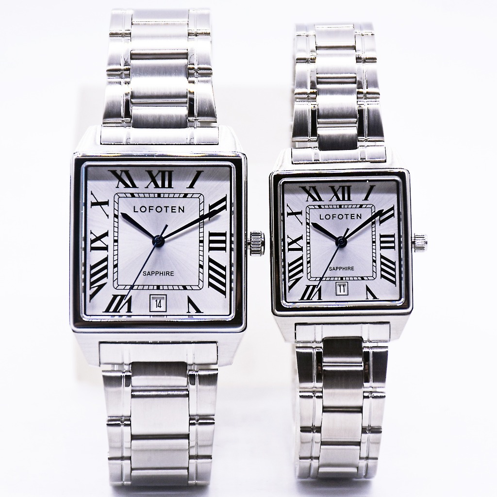 LOFOTEN Jam Tangan Analog Couple F-8115 Stainless Steel
