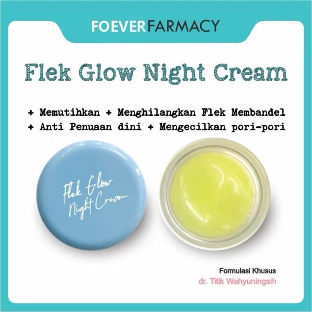 FLEK GLOW NIGHT CREAM ANTI FLEK FARMACY//CREAM MALAM FLEK GLOW