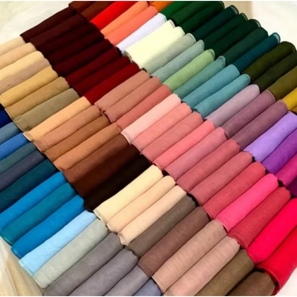 Kerudung Segiempat PARIS Jadul Katun Paris Lembut RedRose, Varisa