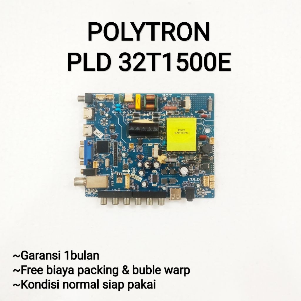 Mb mainboard tv POLYTRON PLD 32T1500E - PLD 32T1500/E - PLD 32T1500 Original 32" mesin tv led