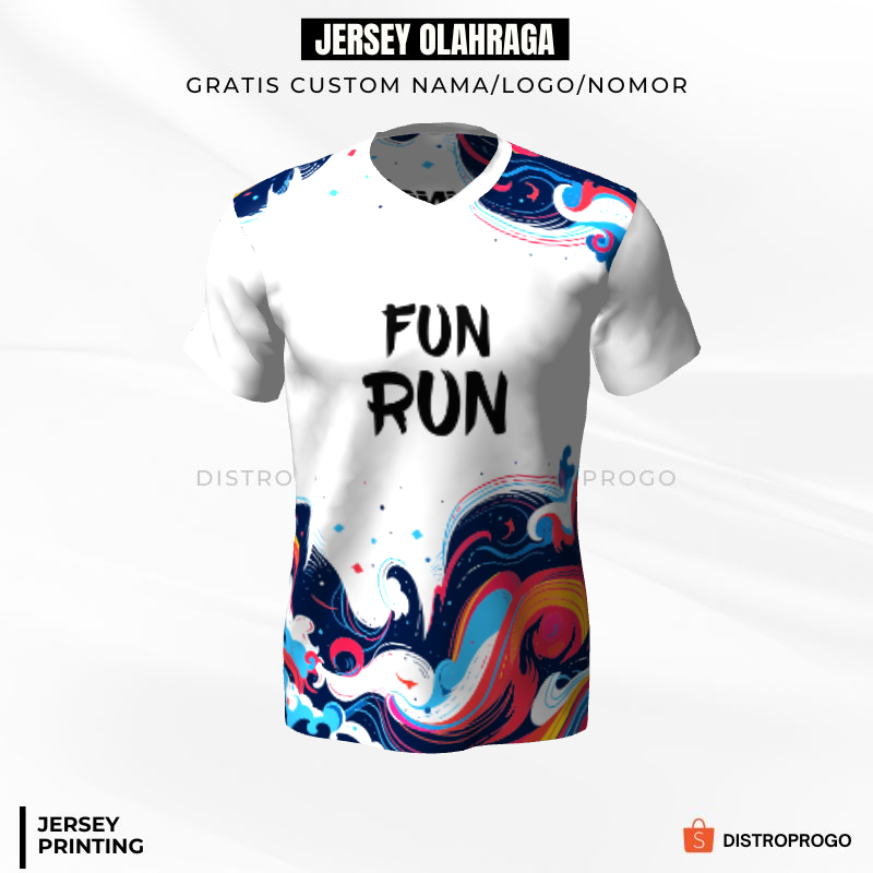 Kaos Jersey Lari 185 - Jersey Fun Run Custom Full Printing