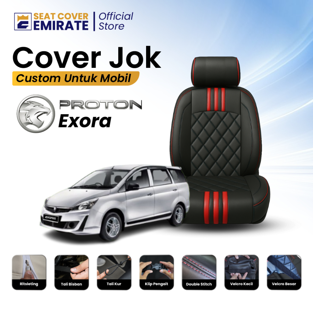 SARUNG JOK MOBIL PROTON EXORA - FULLSET DAN PER BARIS