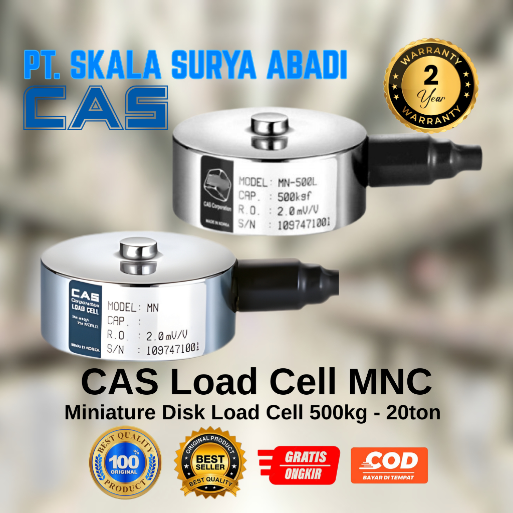 Load Cell CAS MNC Cap 500kg- 20ton /Compression Load Cell /Miniature Load Cell/ Load Cell Timbangan 
