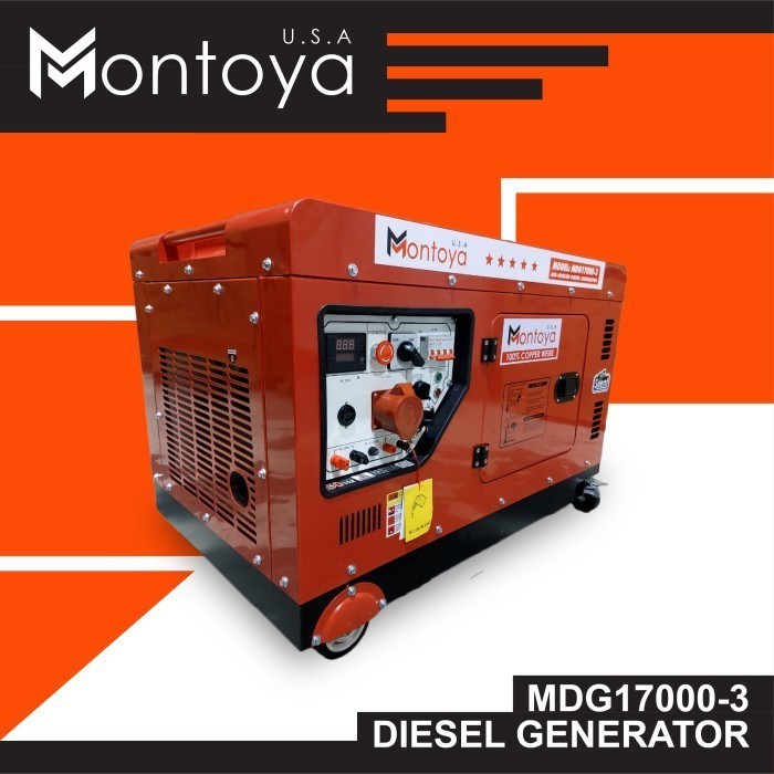 Genset 15 KVA 1 Phase Montoya Diesel Generator USA Technology / Genset Silent 15 KVA