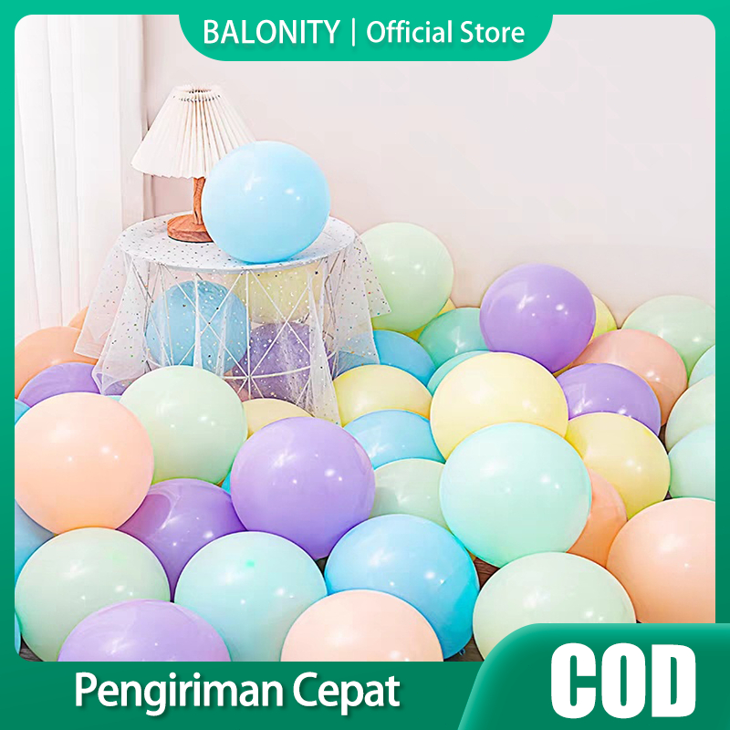 Balon latex Macaron Balon Pastel tebal 12 inch Balon Ulang Tahun (100 PCS)Balon latex Balon Pesta Ul
