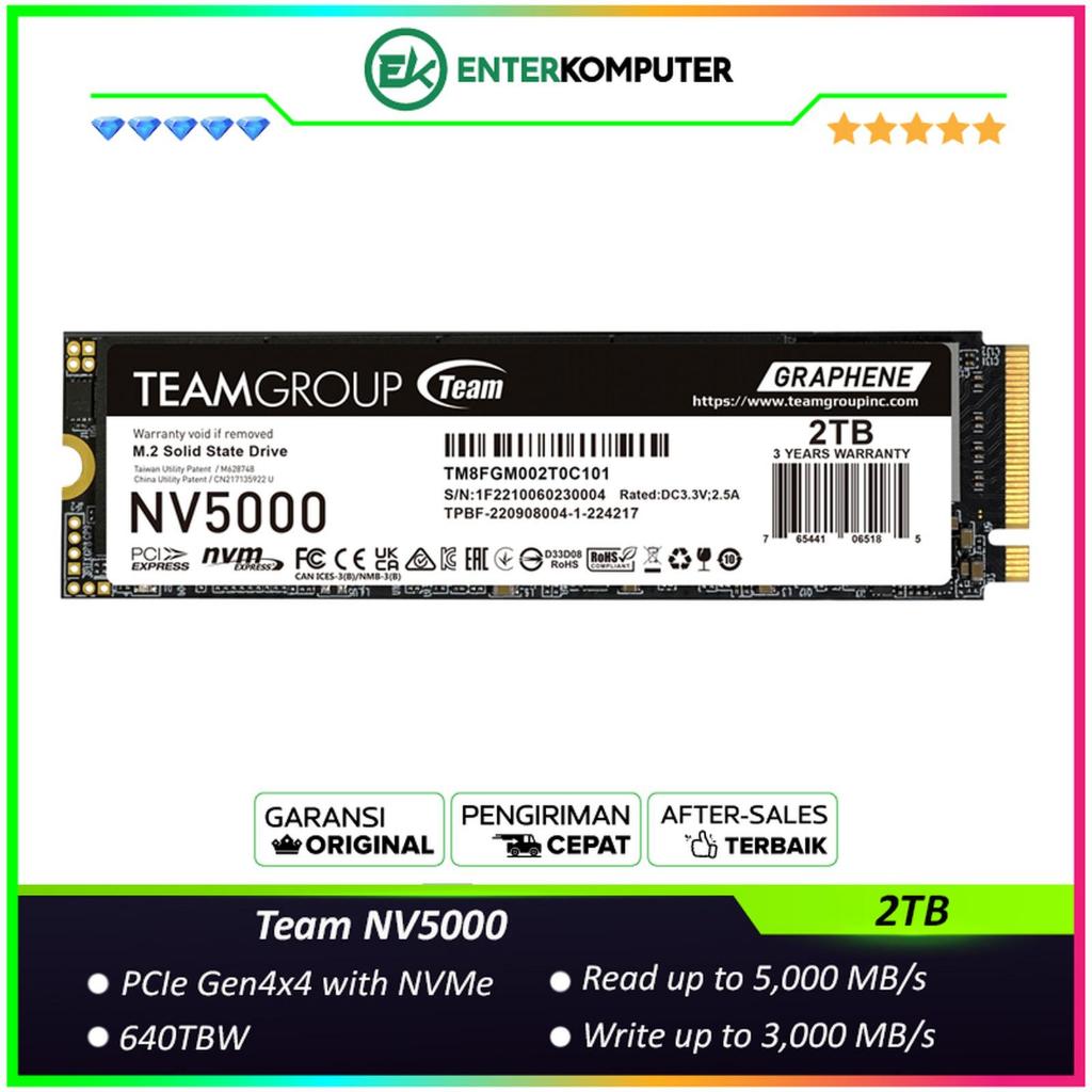 Team NV5000 2TB M.2 PCIe Gen4 x4 - TM8FGM002T0C101 / SSD 2TB