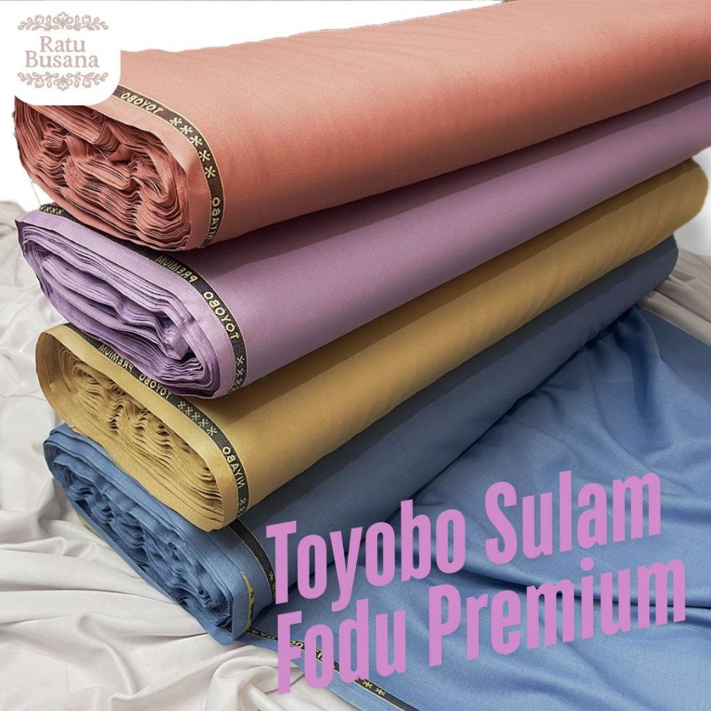Kain Katun Toyobo Fodu Sulam ASLI Jepang Original 100% Grade A Super Premium
