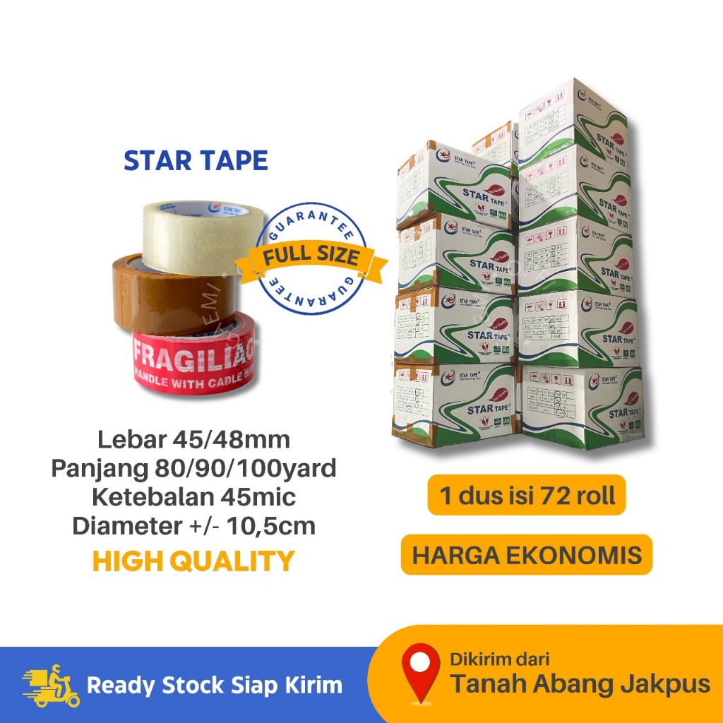 Lakban Bening Per Dus | Lakban Bening 2 Inch Dusan | Lakban 90 Yard | Ready Stock | By Gaemi