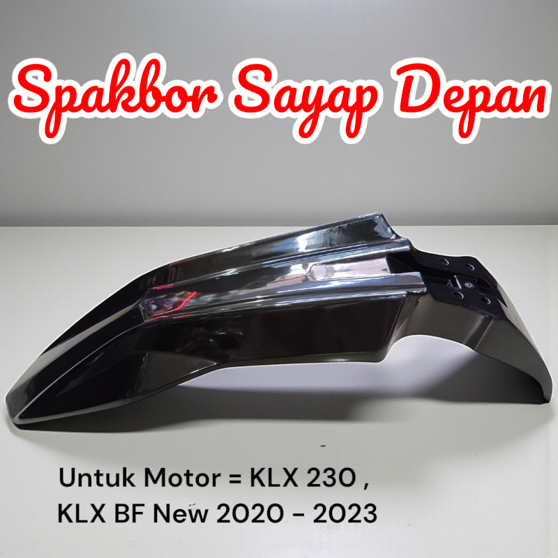 Spakbor / Sayap Depan Hitam , Motor = KLX BF , KLX 230 , KLX BF 2020 - 2023