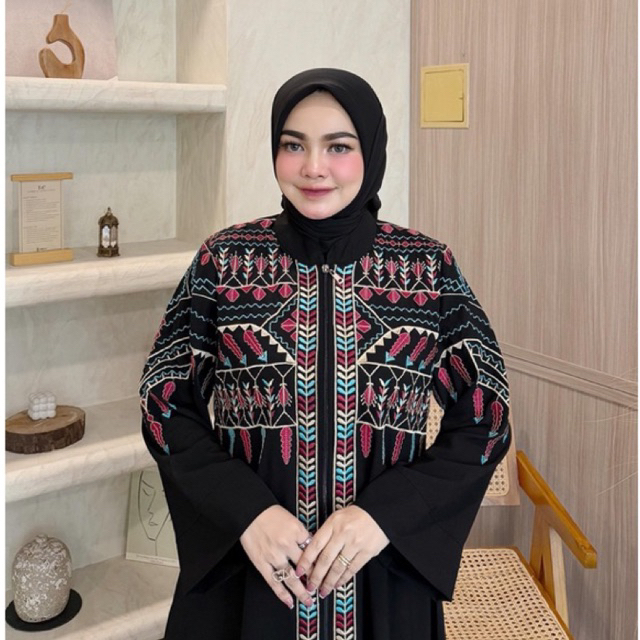 Mawde - Abaya Turkey Bordir Warna Mewah Adem dan Nyaman - Azzura Abaya
