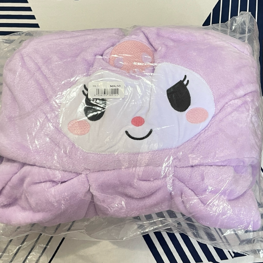 Miniso x Sanrio Kuromi Hooded Blanket Selimut Hoodie Selimut Kupluk