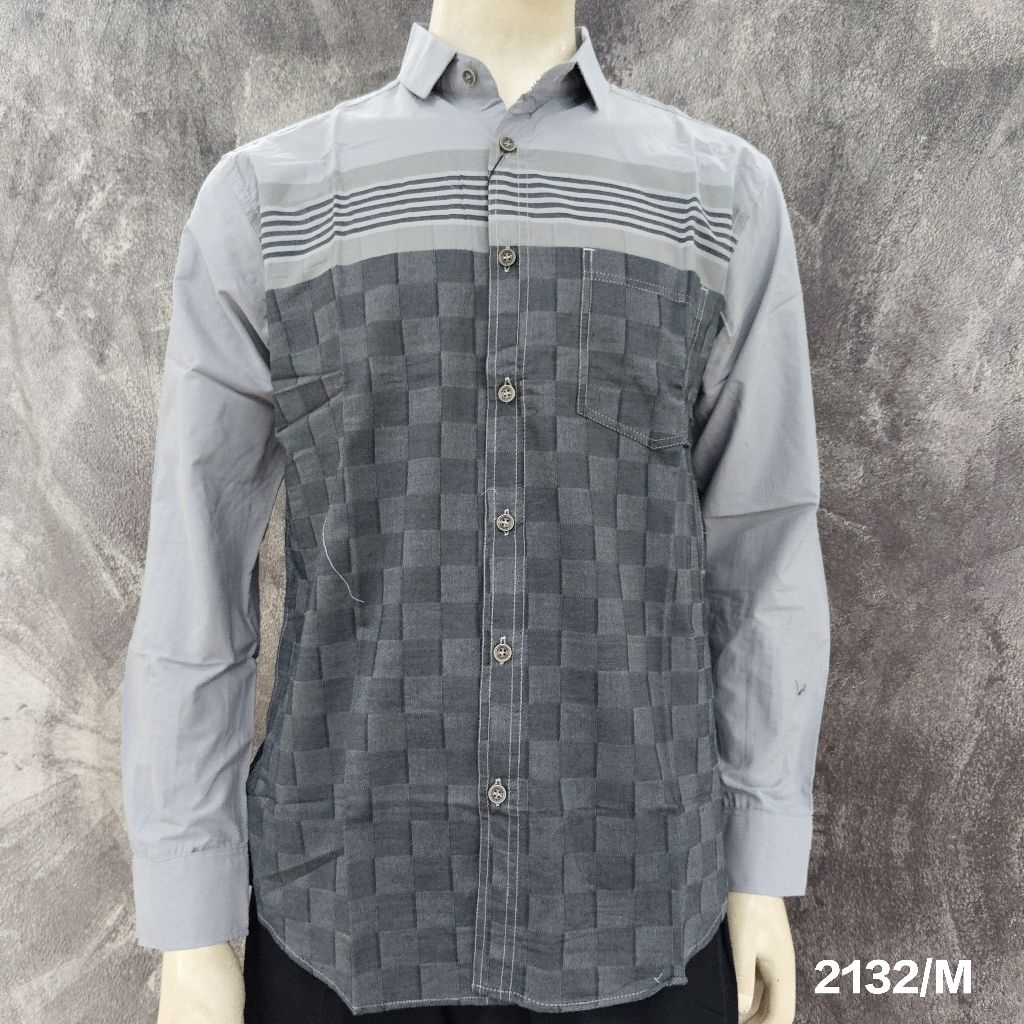 Kemeja Lengan Panjang Motif LUXTON Original