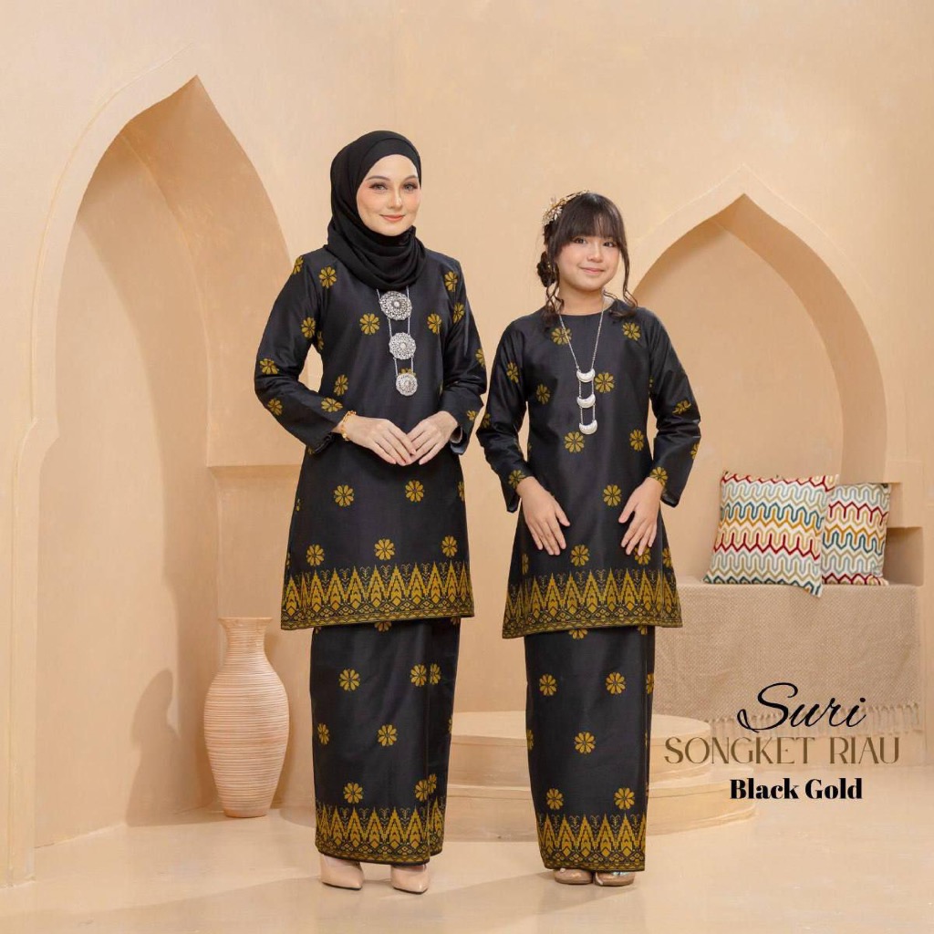 Kurung Suri Songket Riau- Ibu dan Anak -Baju Kurung Malaysia