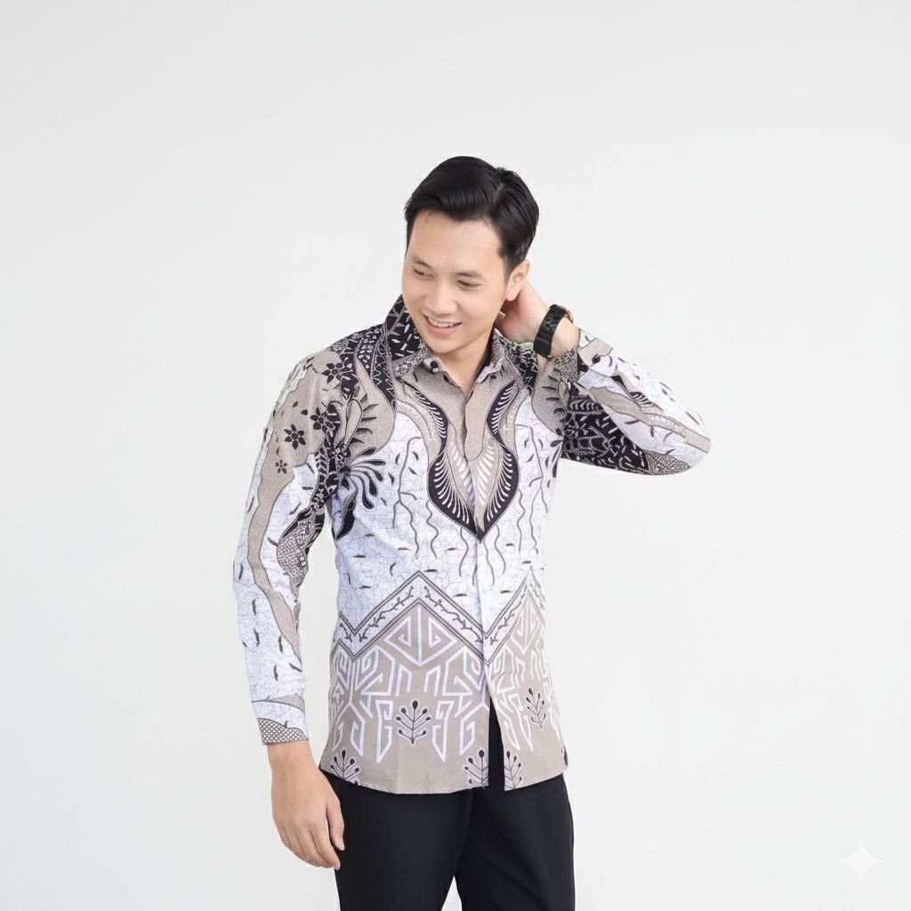 Kemeja Batik Pria Lengan Panjang Motif Eksklusif | Rapi & Elegan