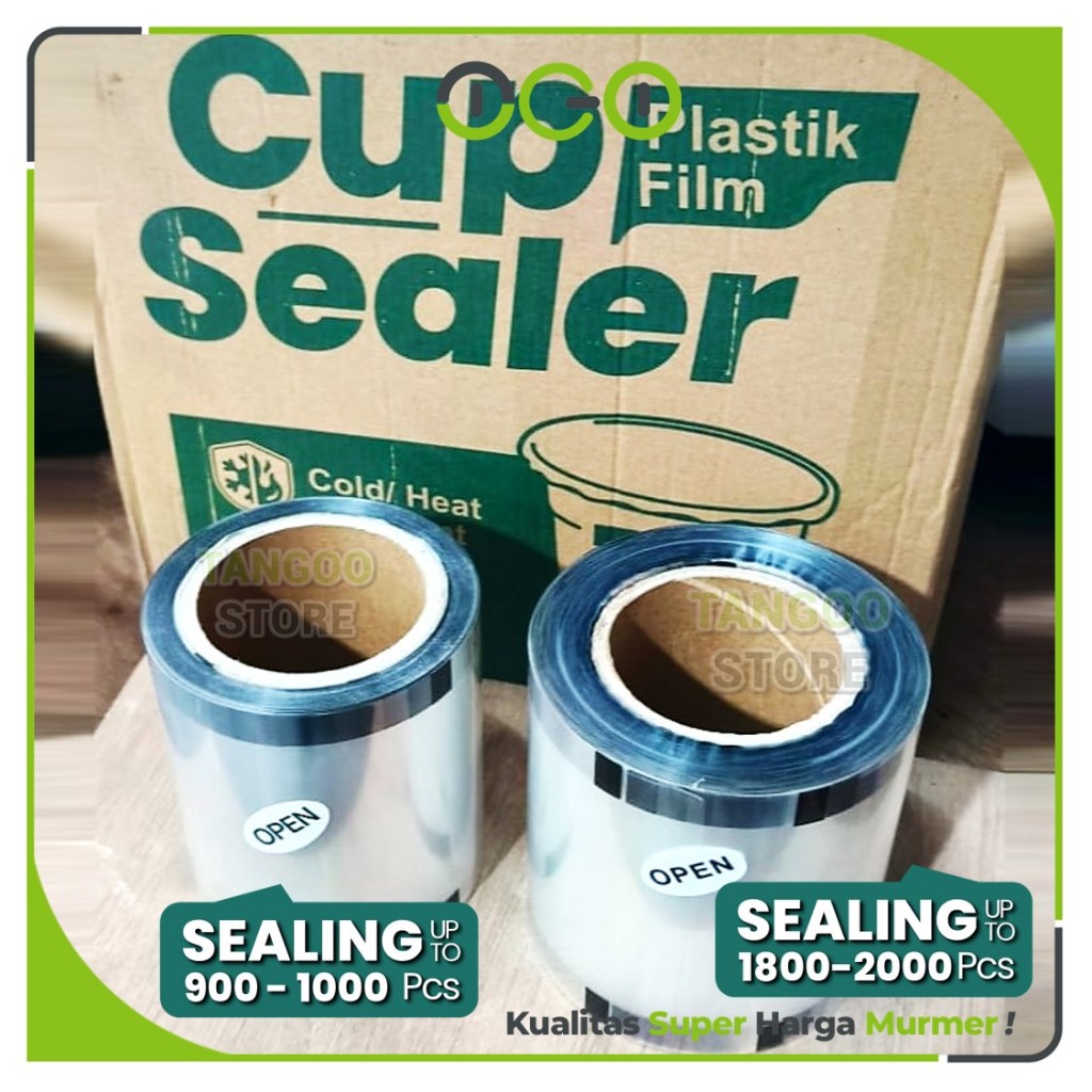 Tutup Gelas Plastik Minuman Roll isi 1000 dan 2000 pcs - Plastik Lid / Cup Sealer Merek Delkochoice