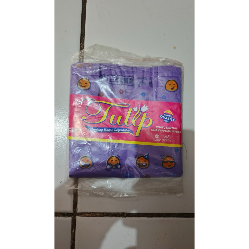 Kantong Terima Kasih Plastik TULIP Telinga samping Uk 15