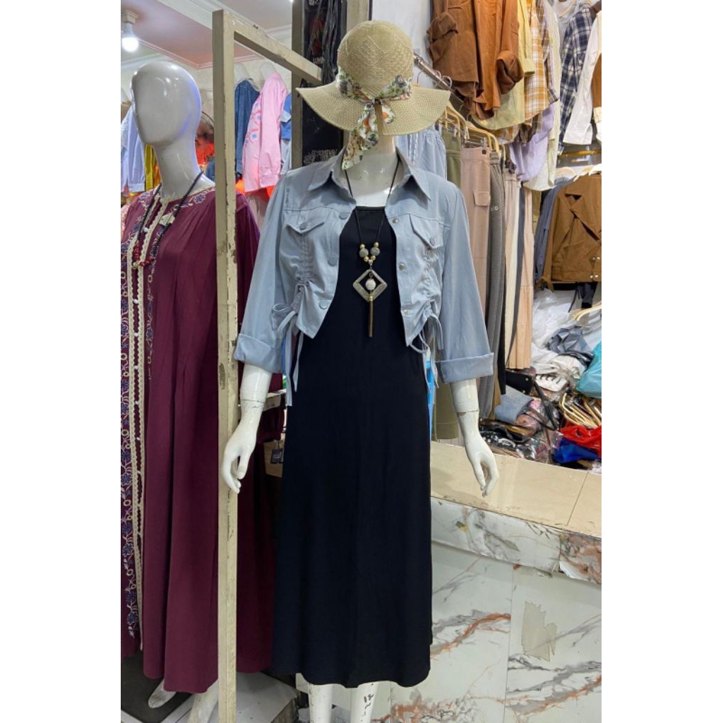 New Arrival#A03.294K-2 Long Midi Kaos Bangkok Import Plus+ Kemeja Atasan Premium / Pakaian Wanita Te