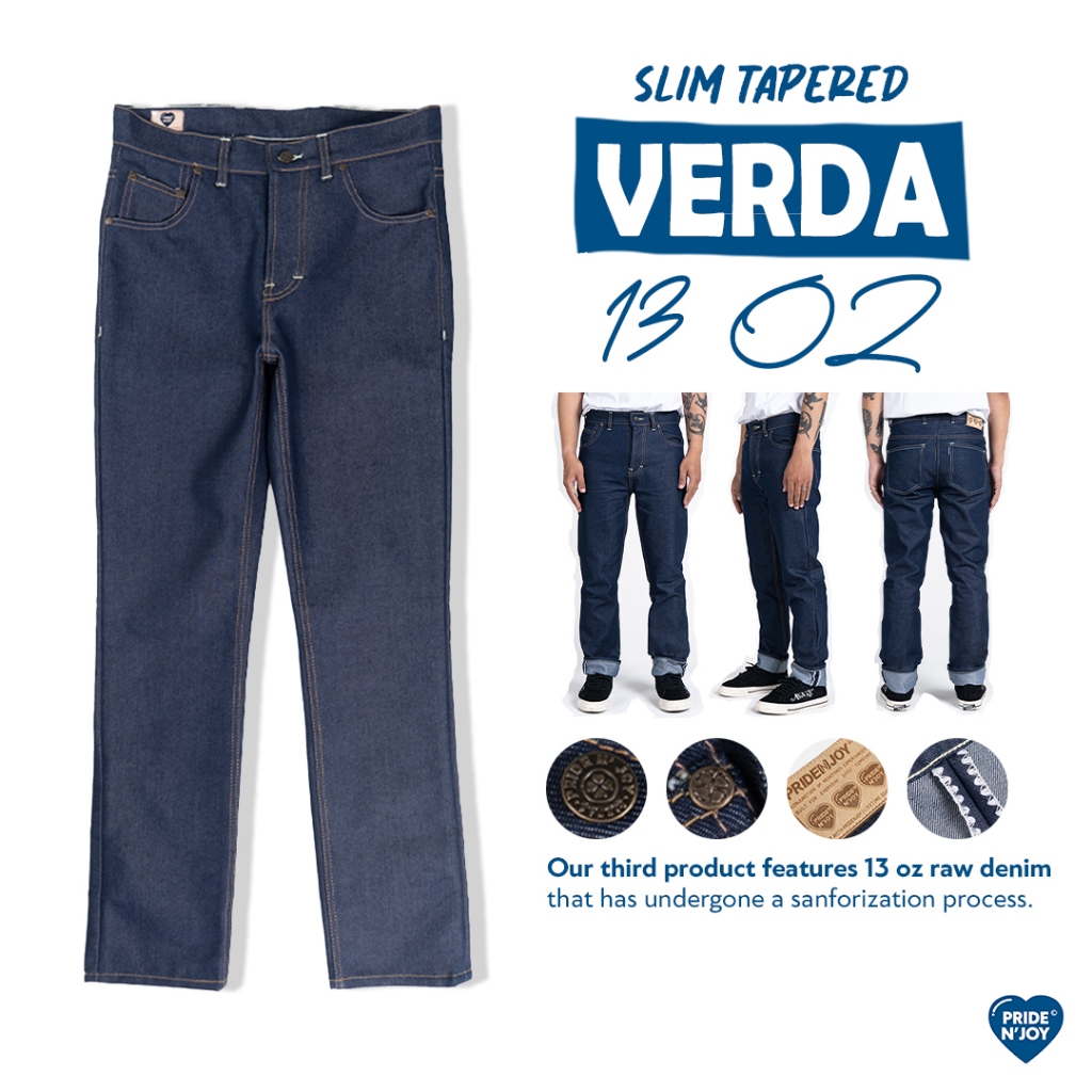 Pride N Joy - Celana Jeans Raw Denim - Verda