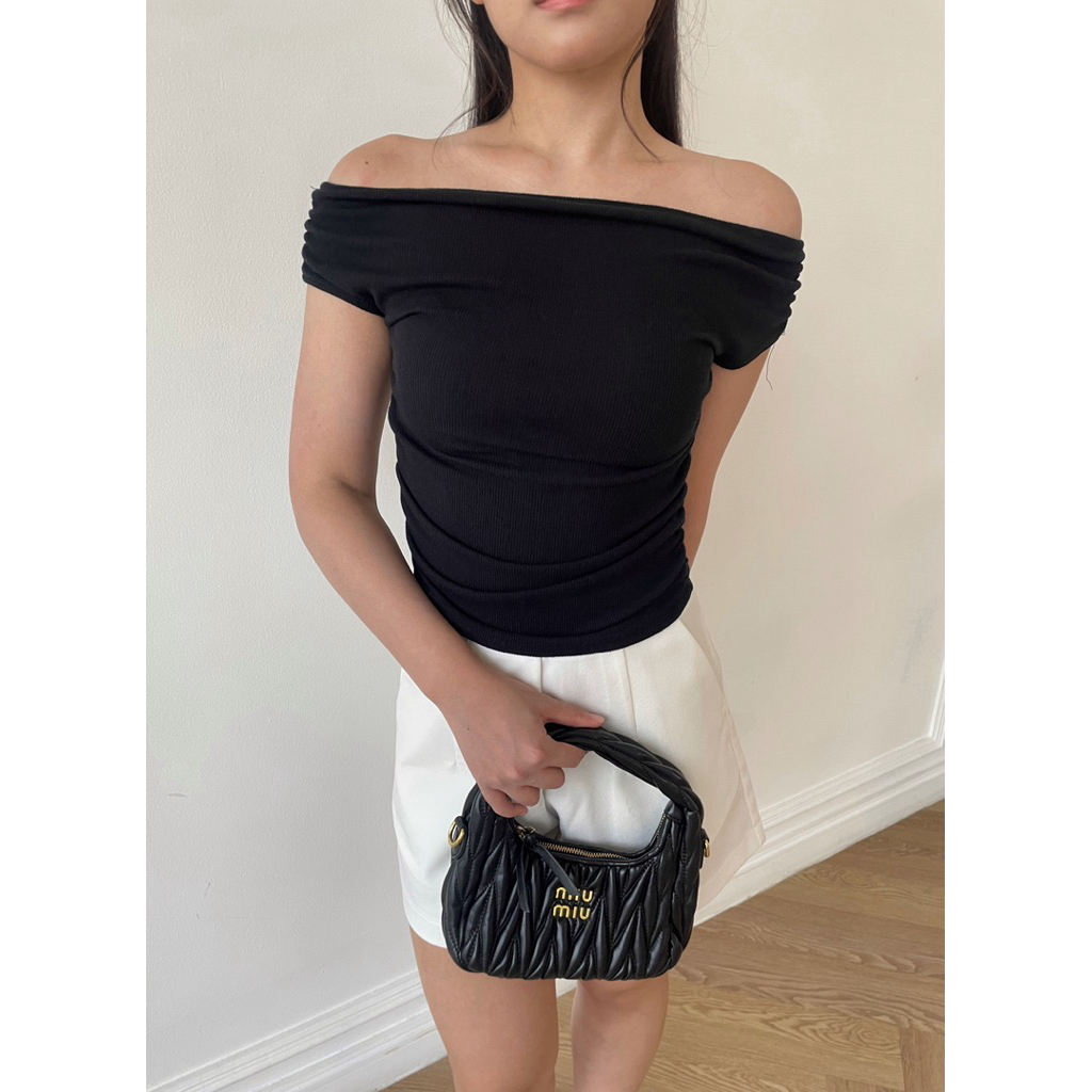 [oddsthelabel] Aster Off-Shoulder Top | Atasan Off-Shoulder Knit Top