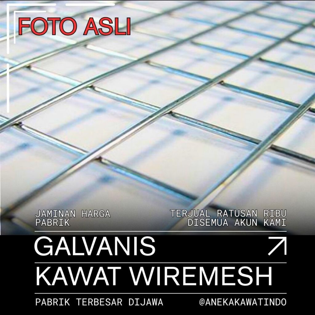 RAM MESH LEMBARAN / WIRE MESH LEMBARAN TEBAL 3 MM | TEBAL 4MM MESH 100 X 100 MM PABRIKASI TERMURAH