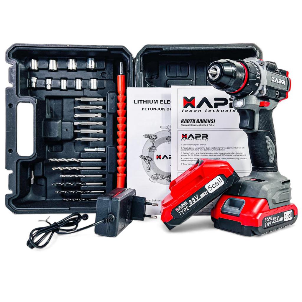 APR Bor Cordless APR JAPAN Tipe A 21v Mesin Bor Baterai Multifungsi AP21>> dengan Teknologi Cordless