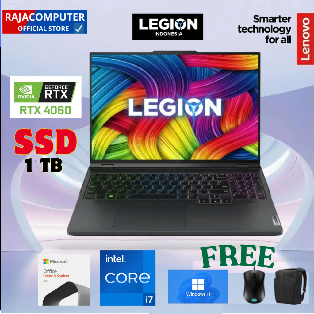 LENOVO LEGION PRO 5 I7-14650HX RTX4060 1TB SSD 16GB IPS 240HZ WIN11+OHS2021