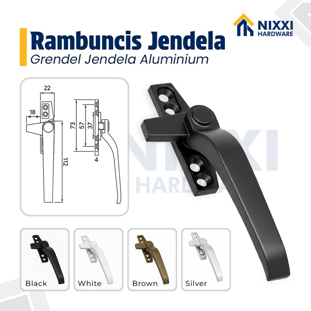 Rambuncis Jendela / Kunci Jendela / Grendel Jendela Aluminium