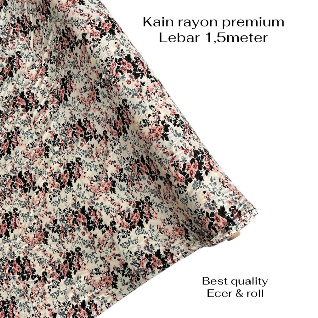 kain bahan katun rayon motiv printing