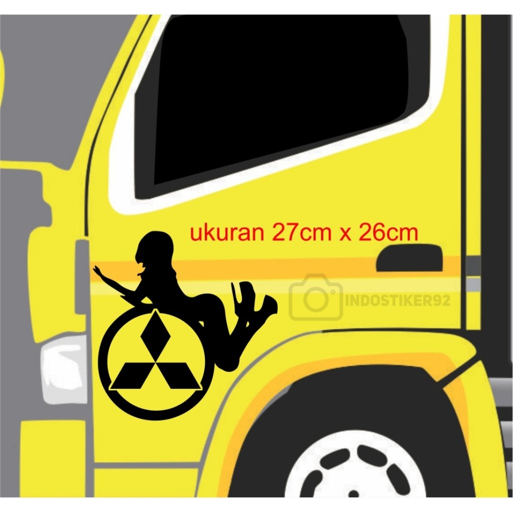 stiker cutting mobil truk Mitsubishi custom keren