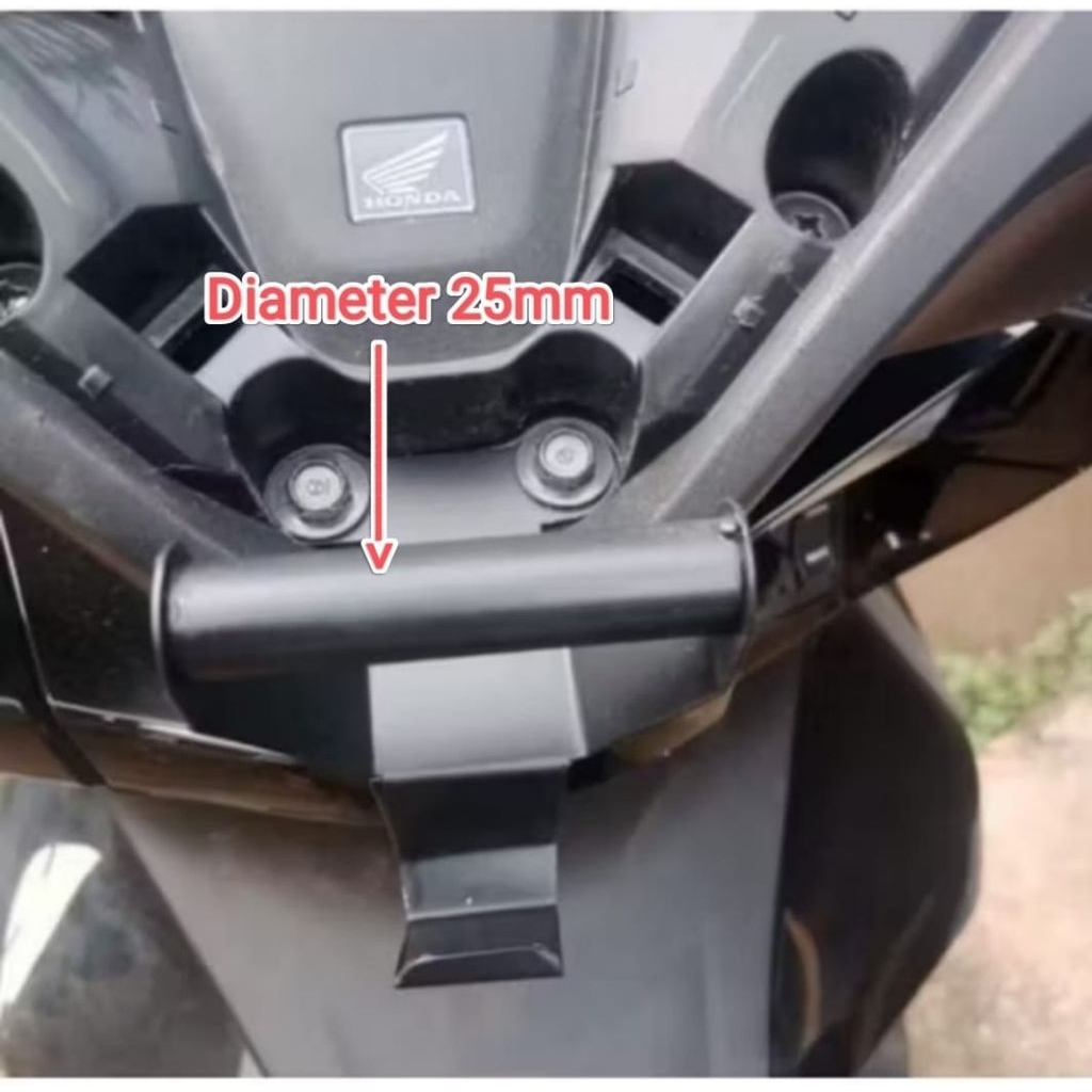 Breket Holder hp plus gantungan Barang PCX 160 2025 PCX 160 Roadsync 2025 Diameter Bar 25mm