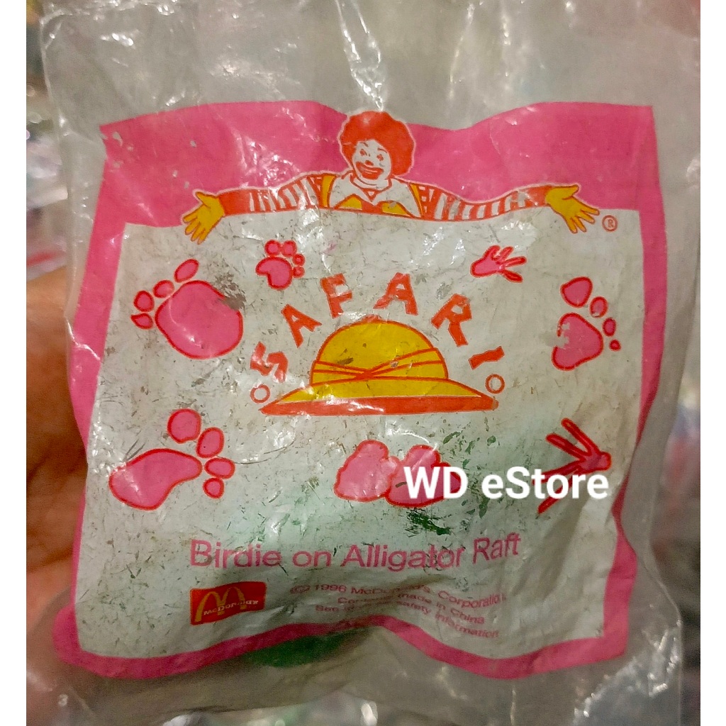 McDonald Happy Meal Toy Safari, Birdie On Aligator Raft