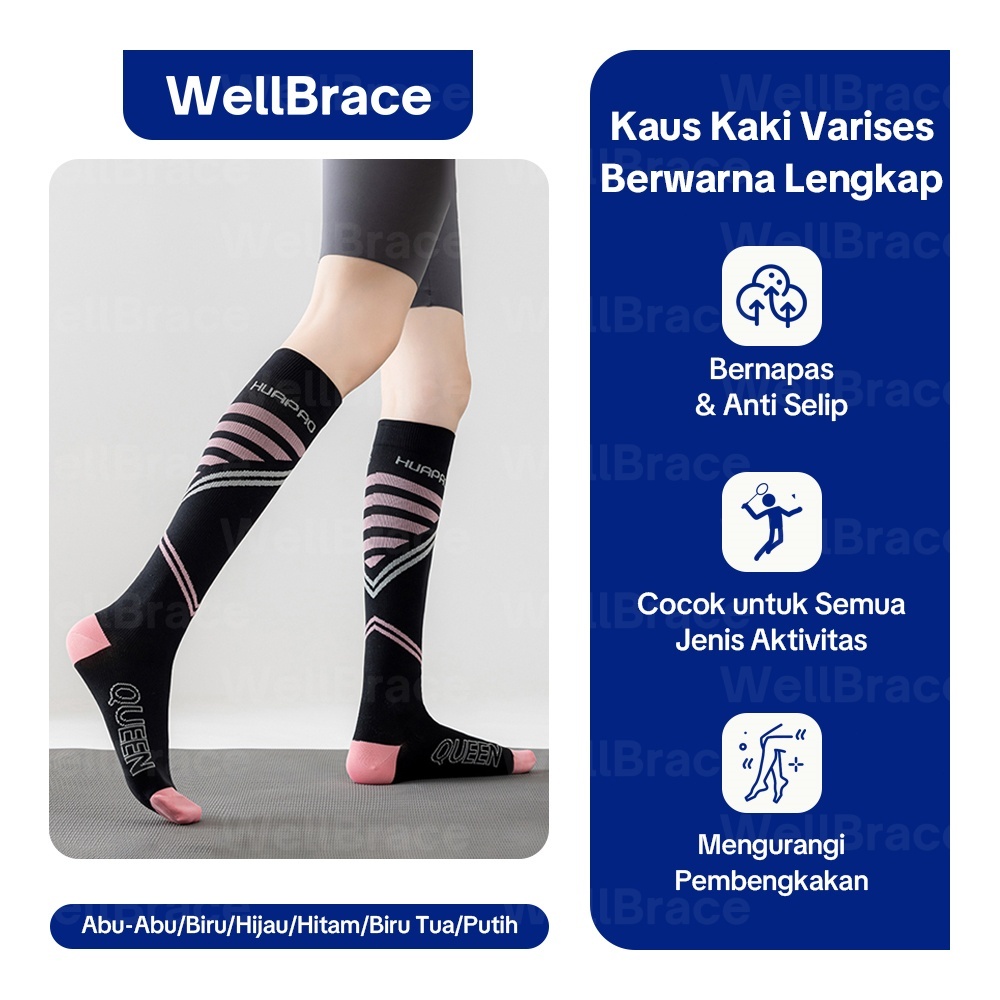 Kaos Kaki Varises Berwarna Compression Socks Untuk Lari Running Stoking Kompresi Untuk Kaki Bengkak